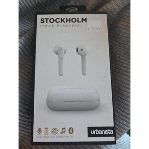 Urbanista Stockholm True Wireless Bluetooth Earbuds Headphones White